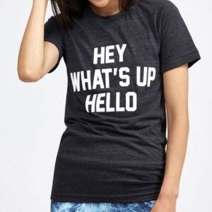 Private Party "HEY WHAT'S UP HELLO" Graphic Tee Small